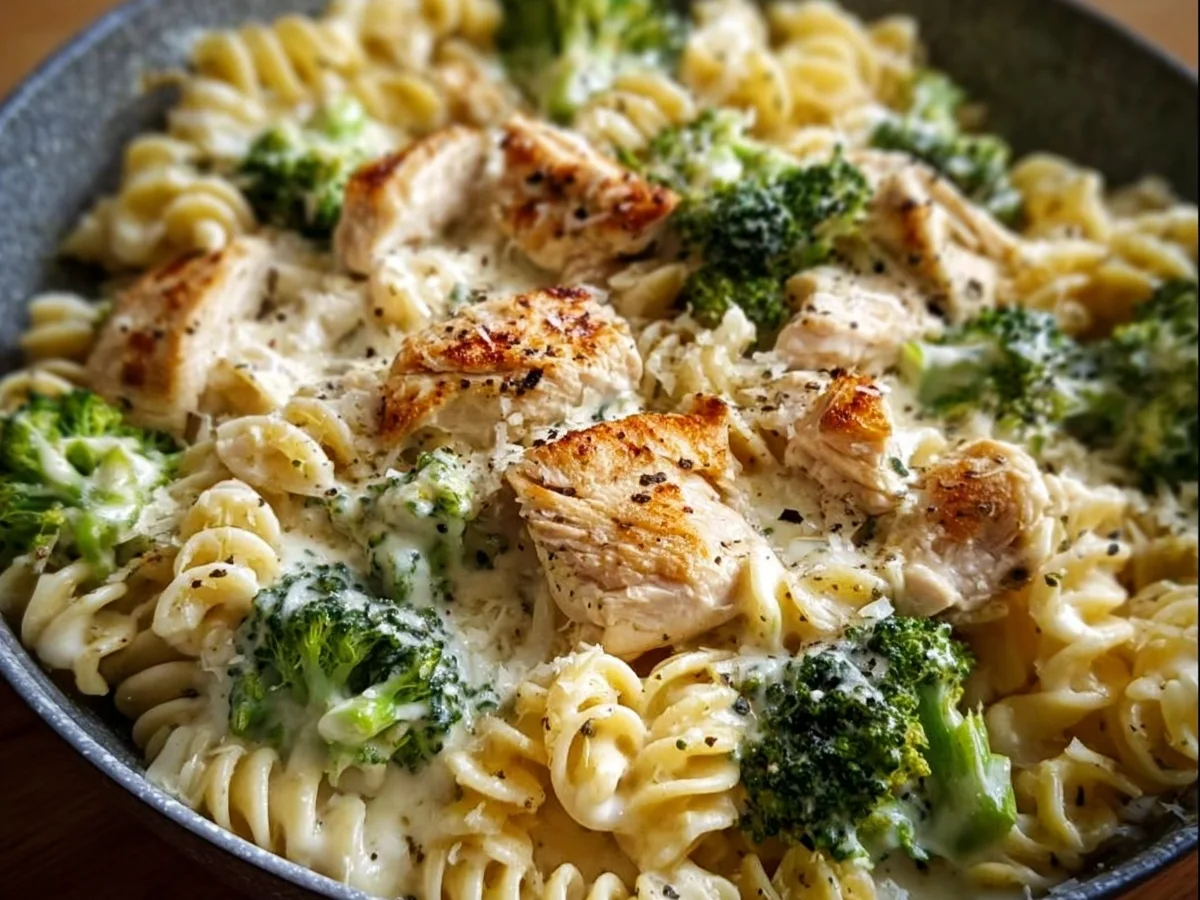 35-Minute Creamy Rotisserie Chicken Broccoli Pasta - Image 2