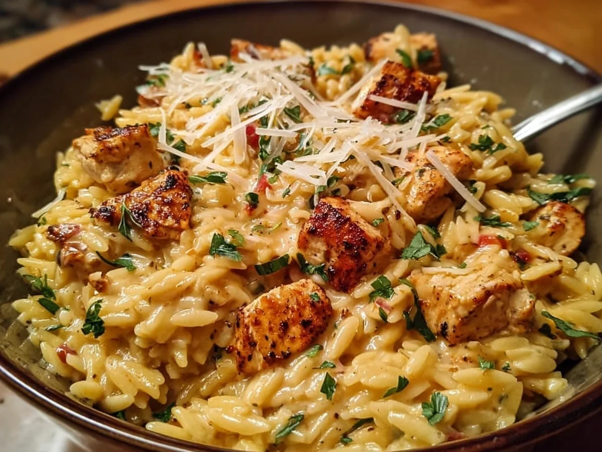 Cajun Chicken Alfredo Orzo One-Pot Dinner - Image 1