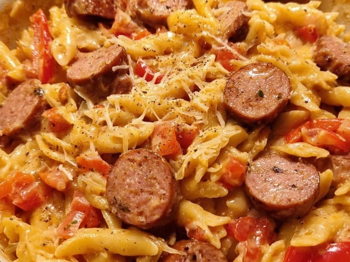 Cajun One Pot Creamy Sausage Pasta: Quick Weeknight - Image 1