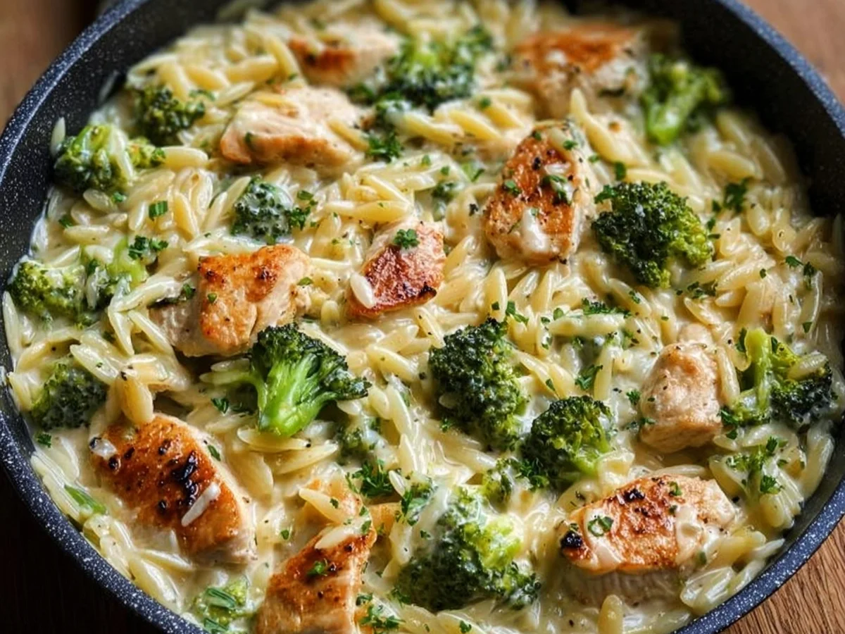 Cheesy Chicken Broccoli Orzo: Creamy Family Favorite - Image 2