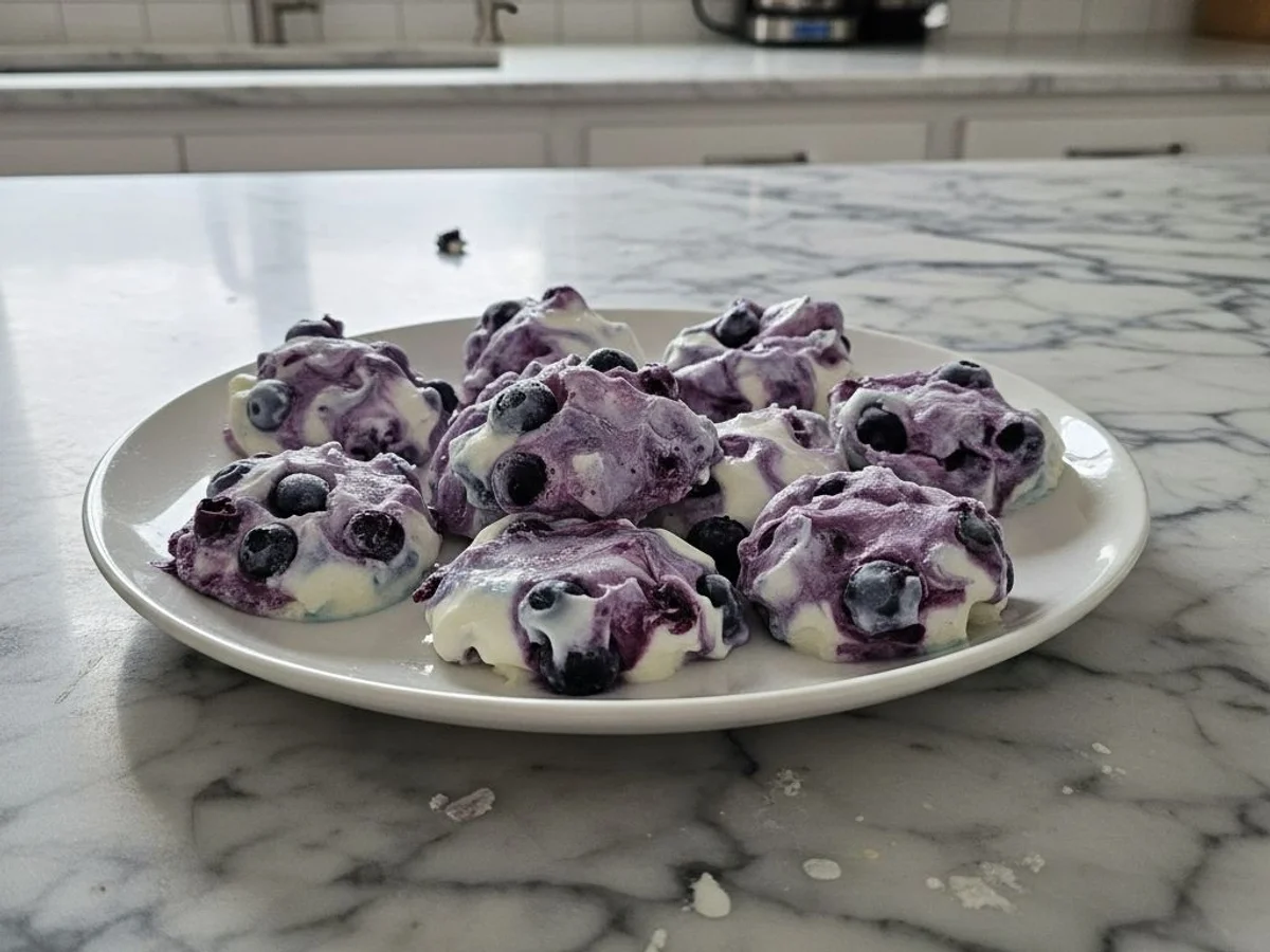 Creamy Blueberry Swirl Yogurt Bites: Easy, Tangy Refreshment - Image 1
