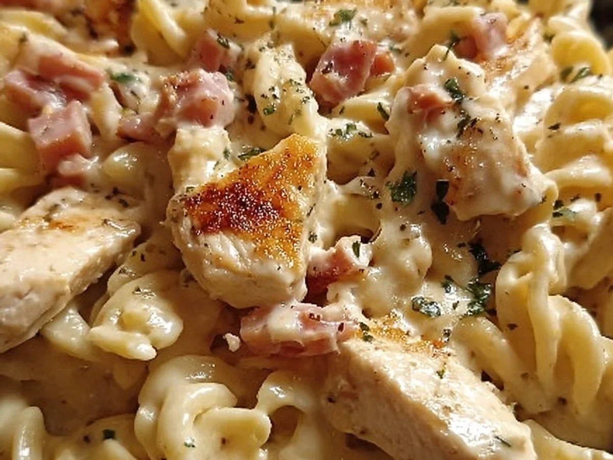 Creamy Chicken Turkey Ham Ranch Pasta Recipe - Image 1