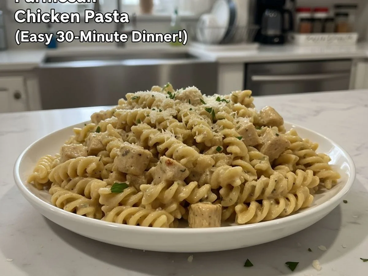Creamy Garlic Parm Chicken Pasta: Easy 30-Min Dinner - Image 1