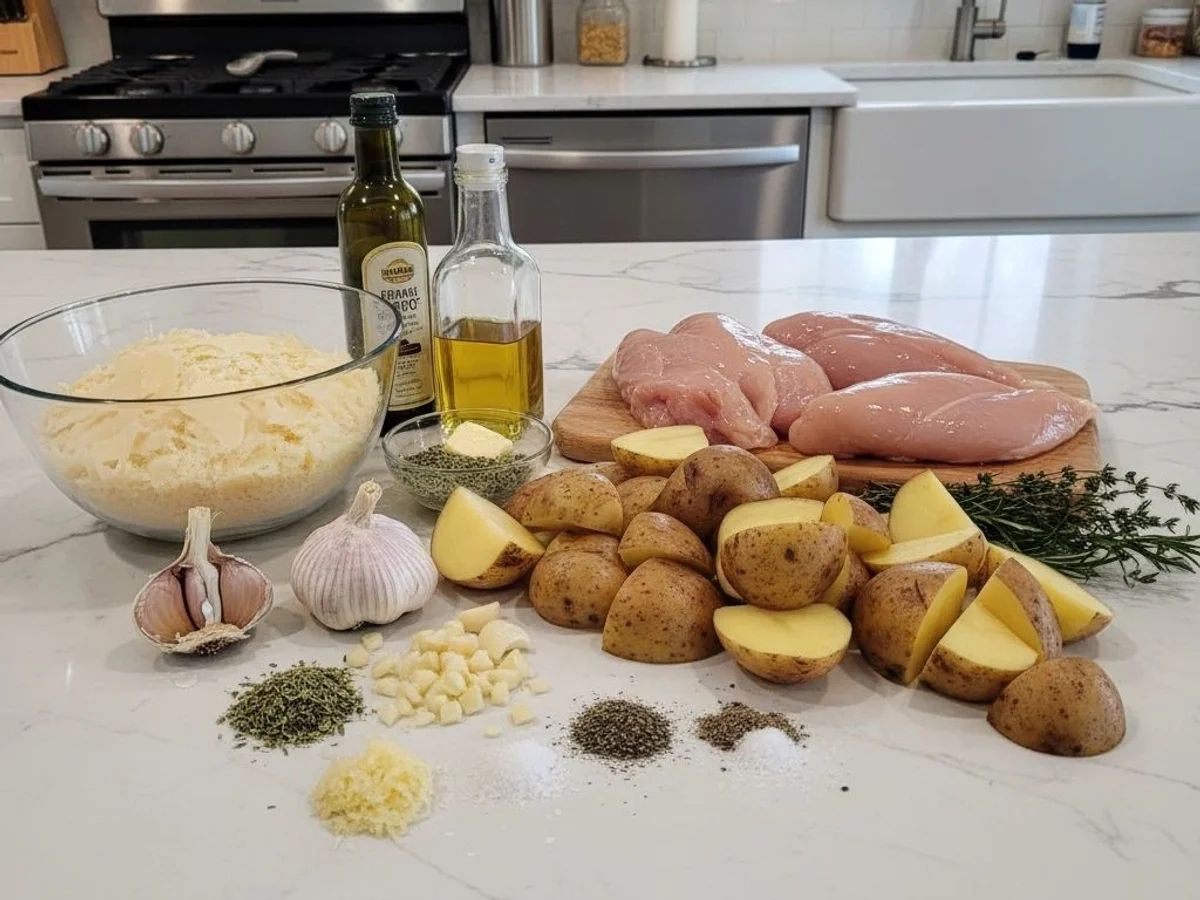 Creamy Garlic Parmesan Crockpot Chicken & Potatoes - Image 2