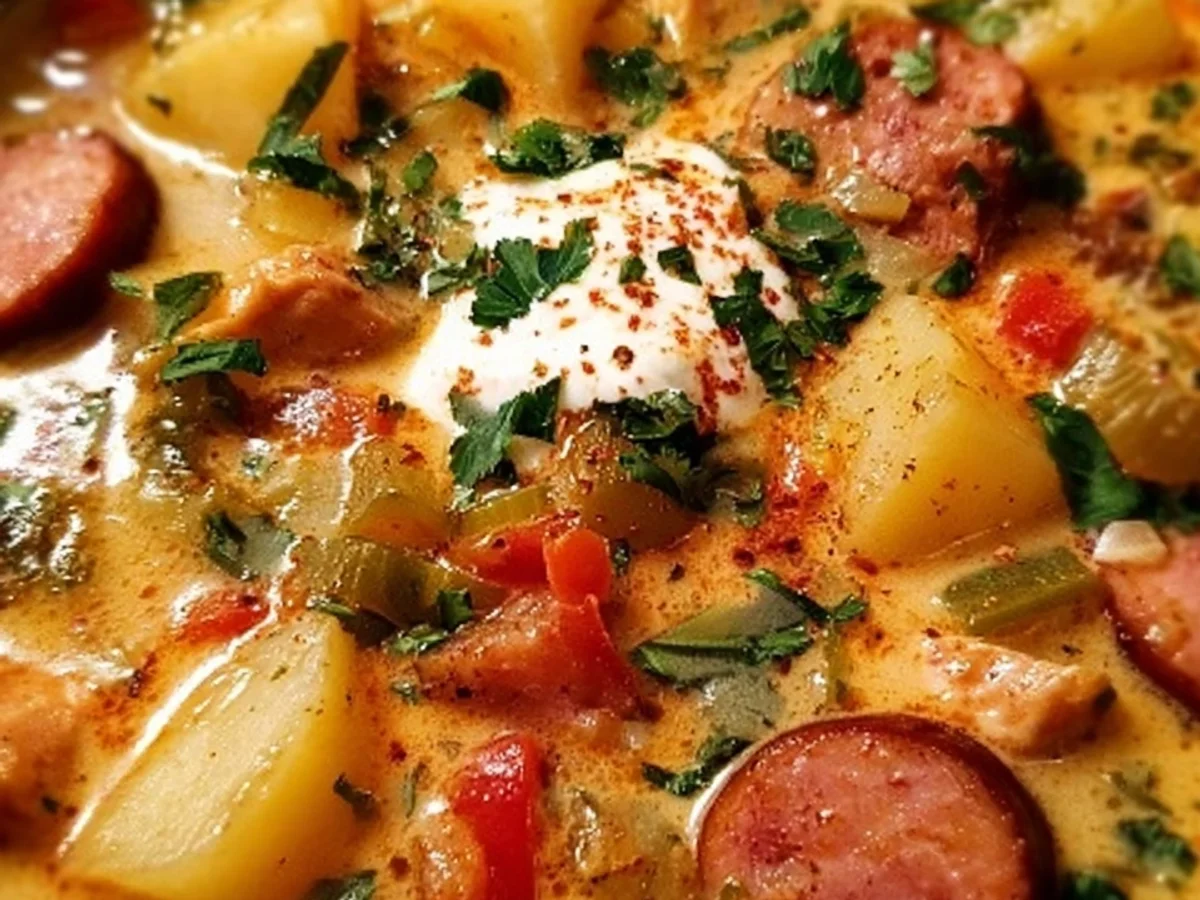 Creamy & Hearty Slow Cooker Cajun Potato Soup - Image 1