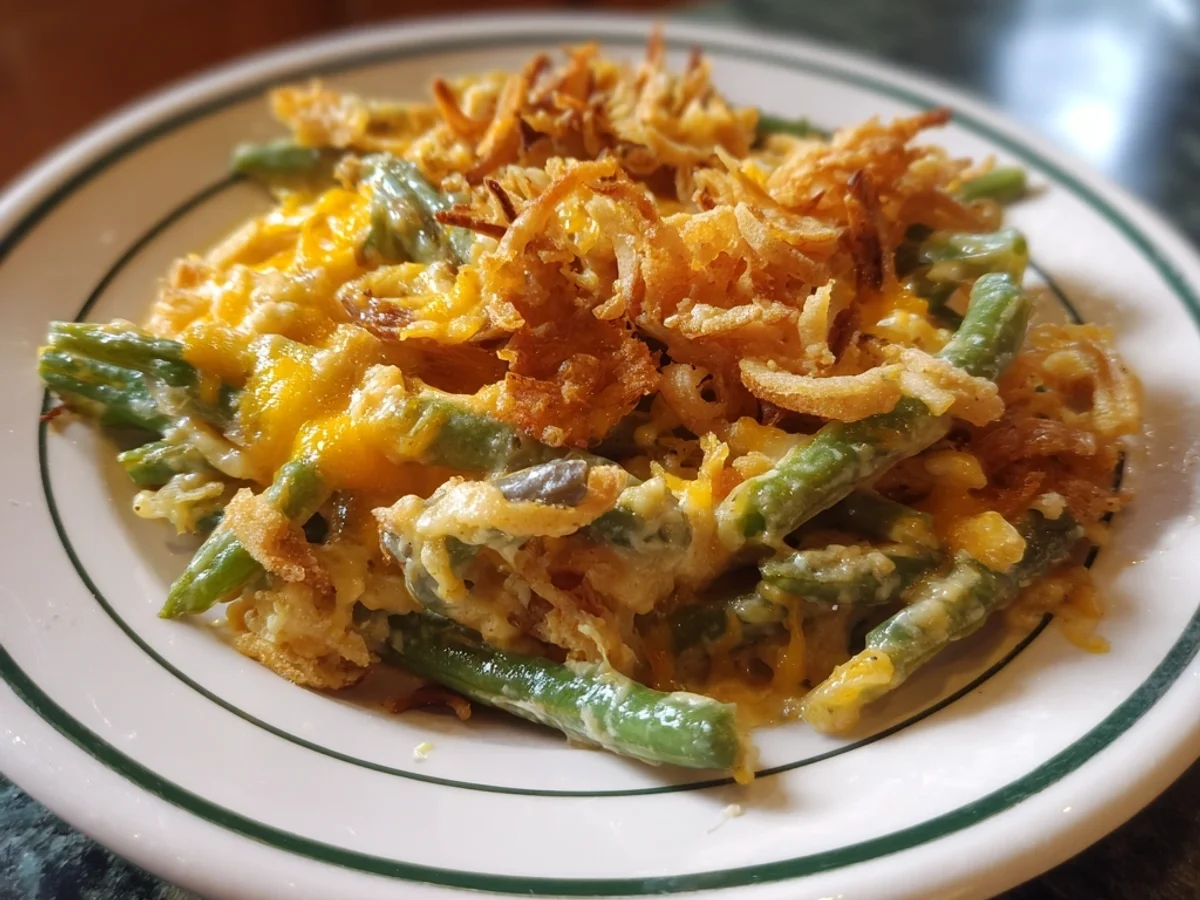 Creamy Homestyle Green Bean Casserole with Crunchy Onions - Image 2