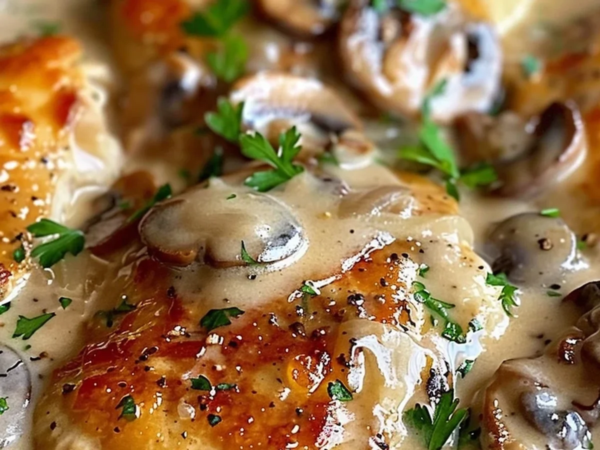 Creamy Mushroom Asiago Chicken: Quick Skillet Dinner - Image 1