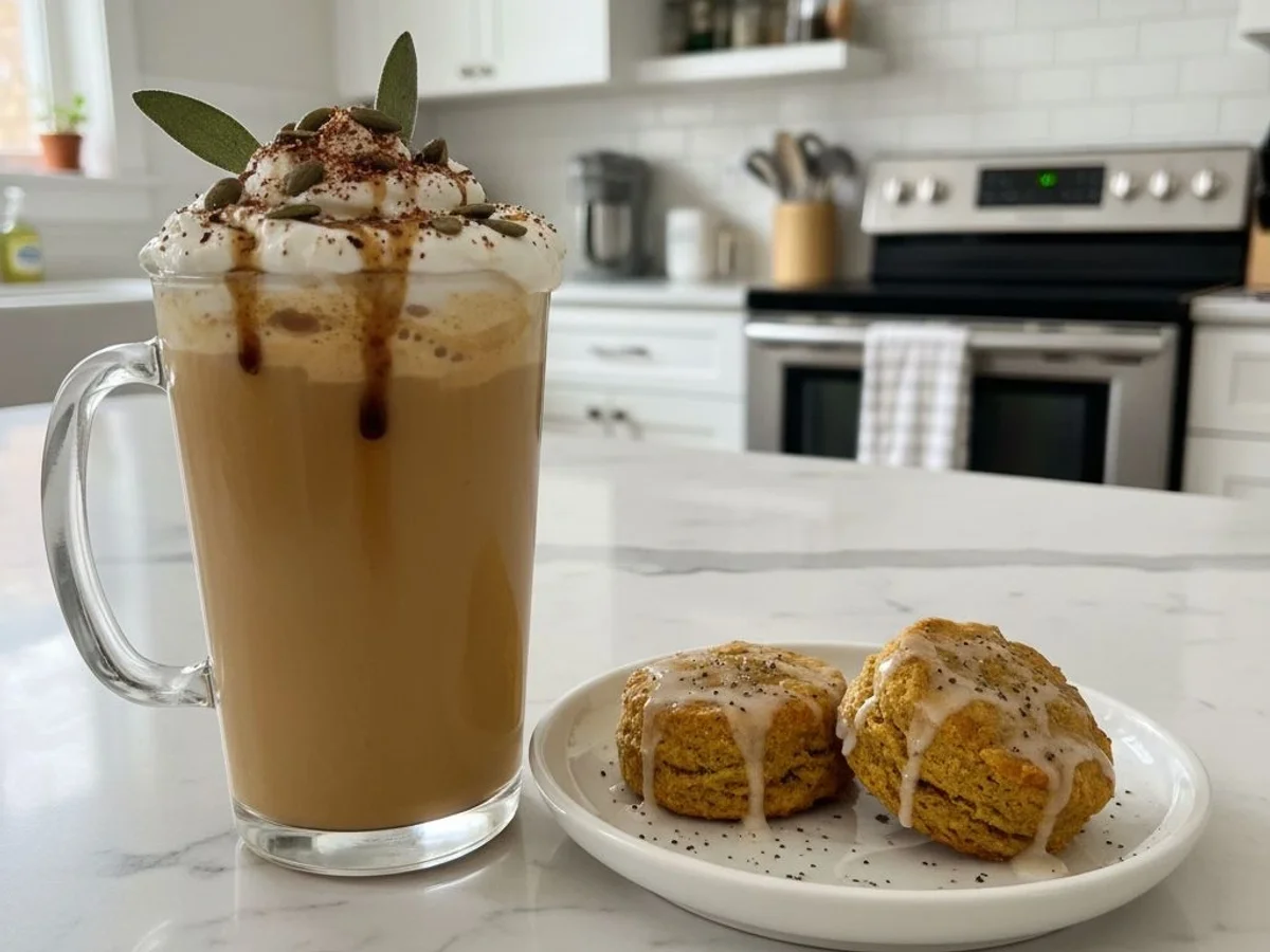 Creamy Spiced Pumpkin Chai Iced Latte for Fall Sips - Image 1