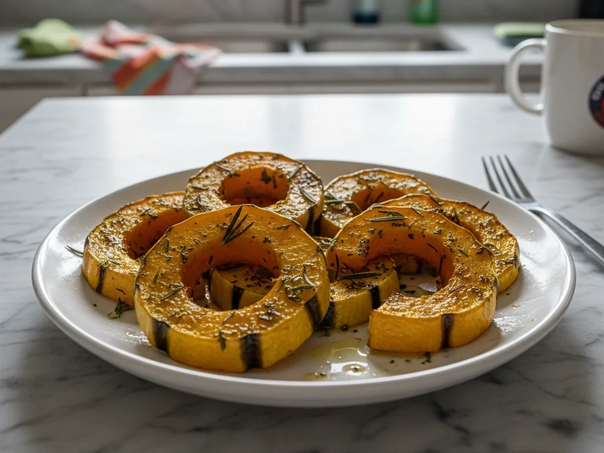 Crispy Herb Butter Roasted Acorn Squash: Golden & Tender - Image 1