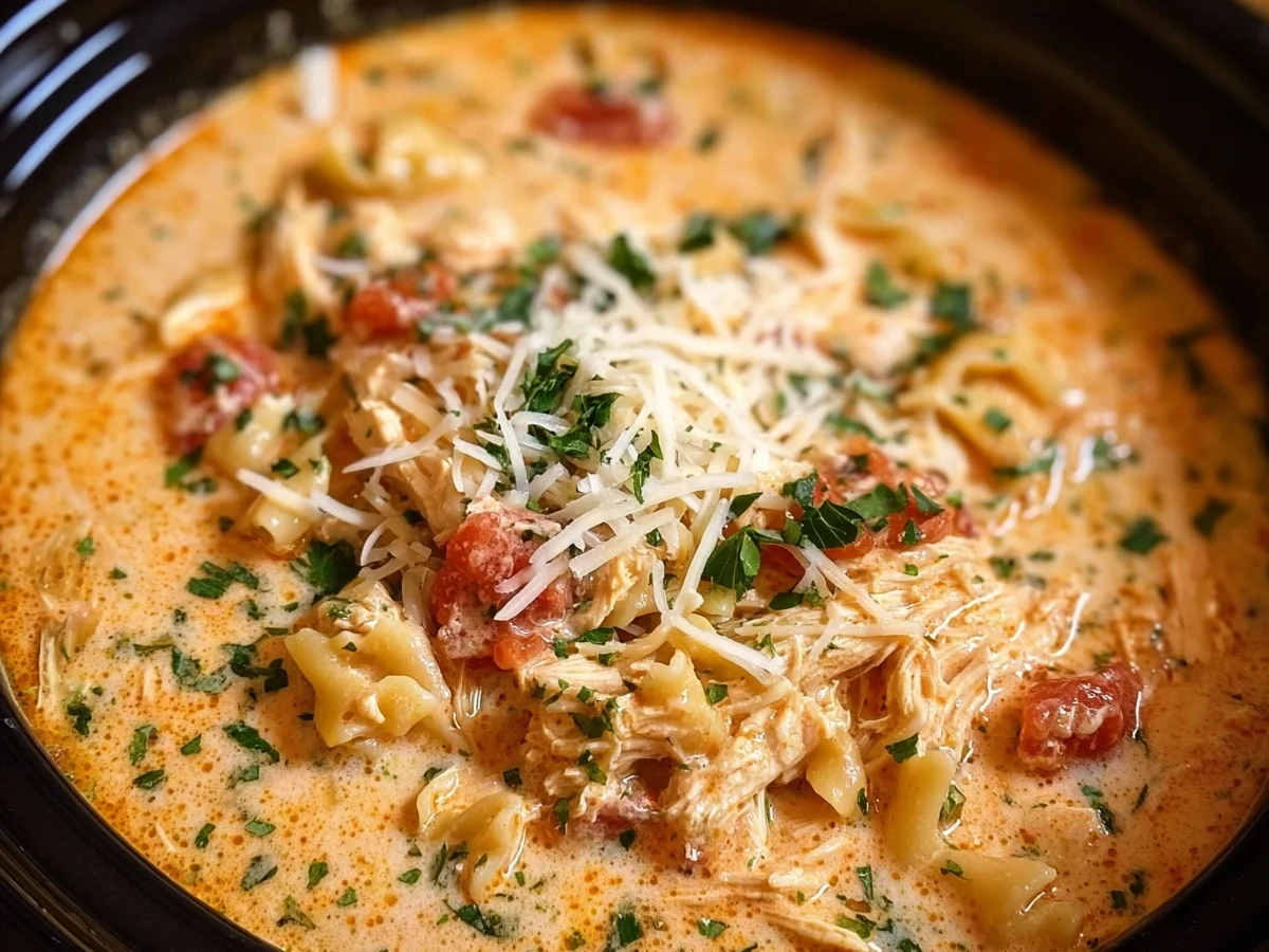 Crock Pot Creamy Chicken Parmesan Soup - Image 1