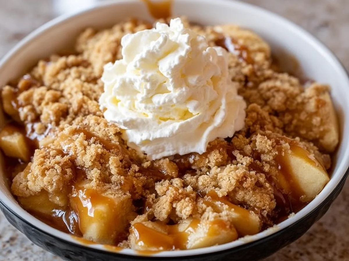 Crockpot Caramel Apple Dump Cake: Easy Fall Dessert Recipe - Image 1