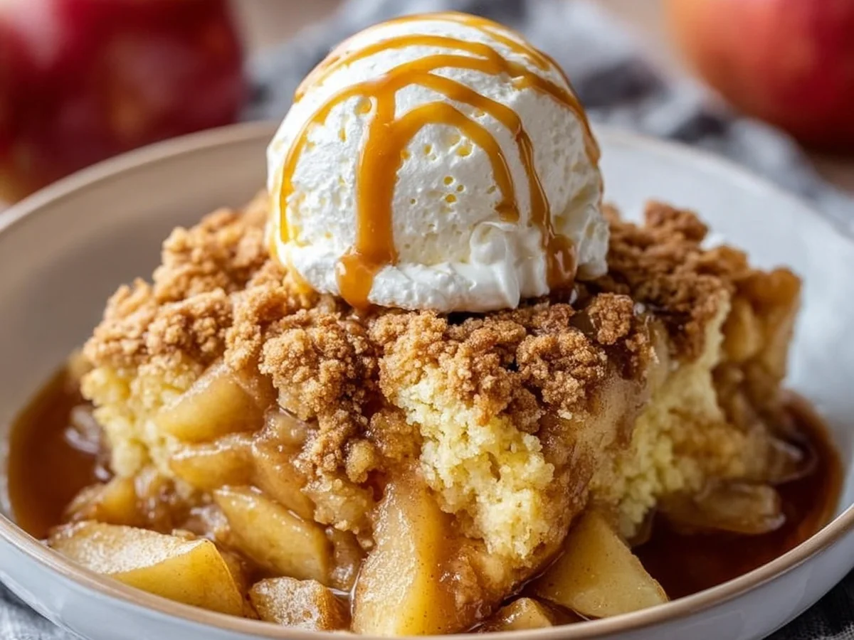 Crockpot Caramel Apple Dump Cake: Easy Fall Dessert Recipe - Image 2