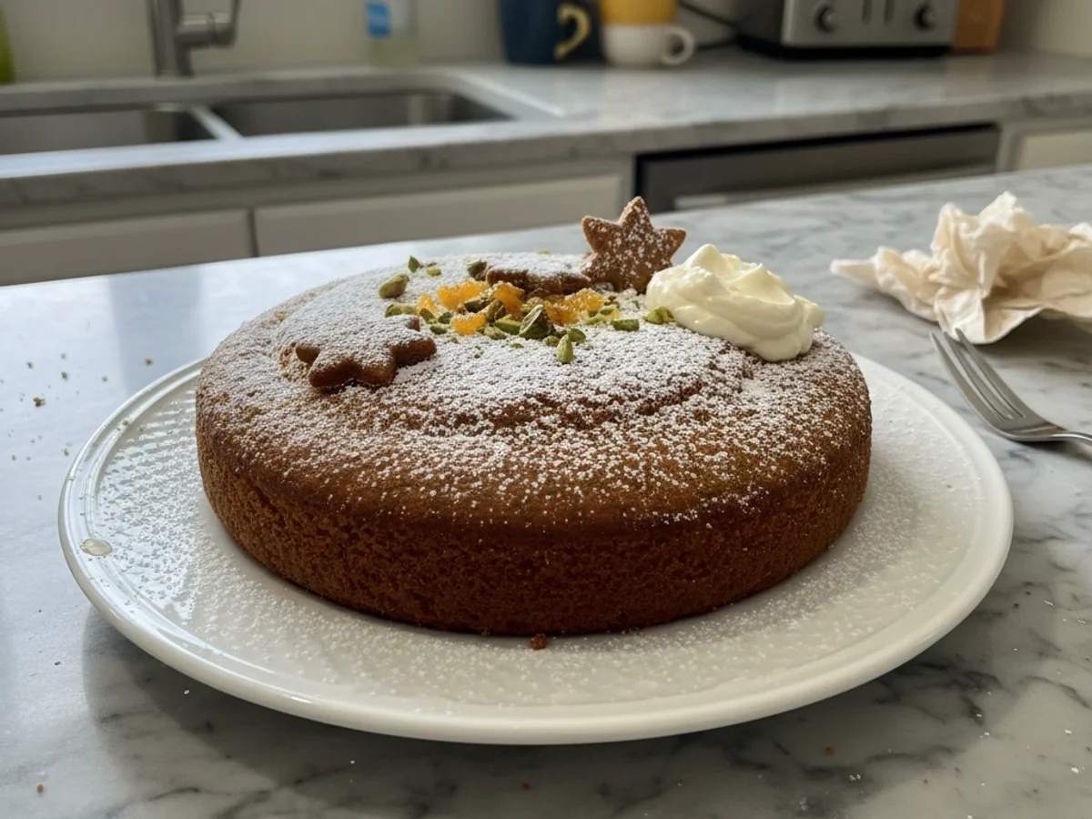 Easy Christmas Gingerbread Cake with Orange Glaze - Image 1