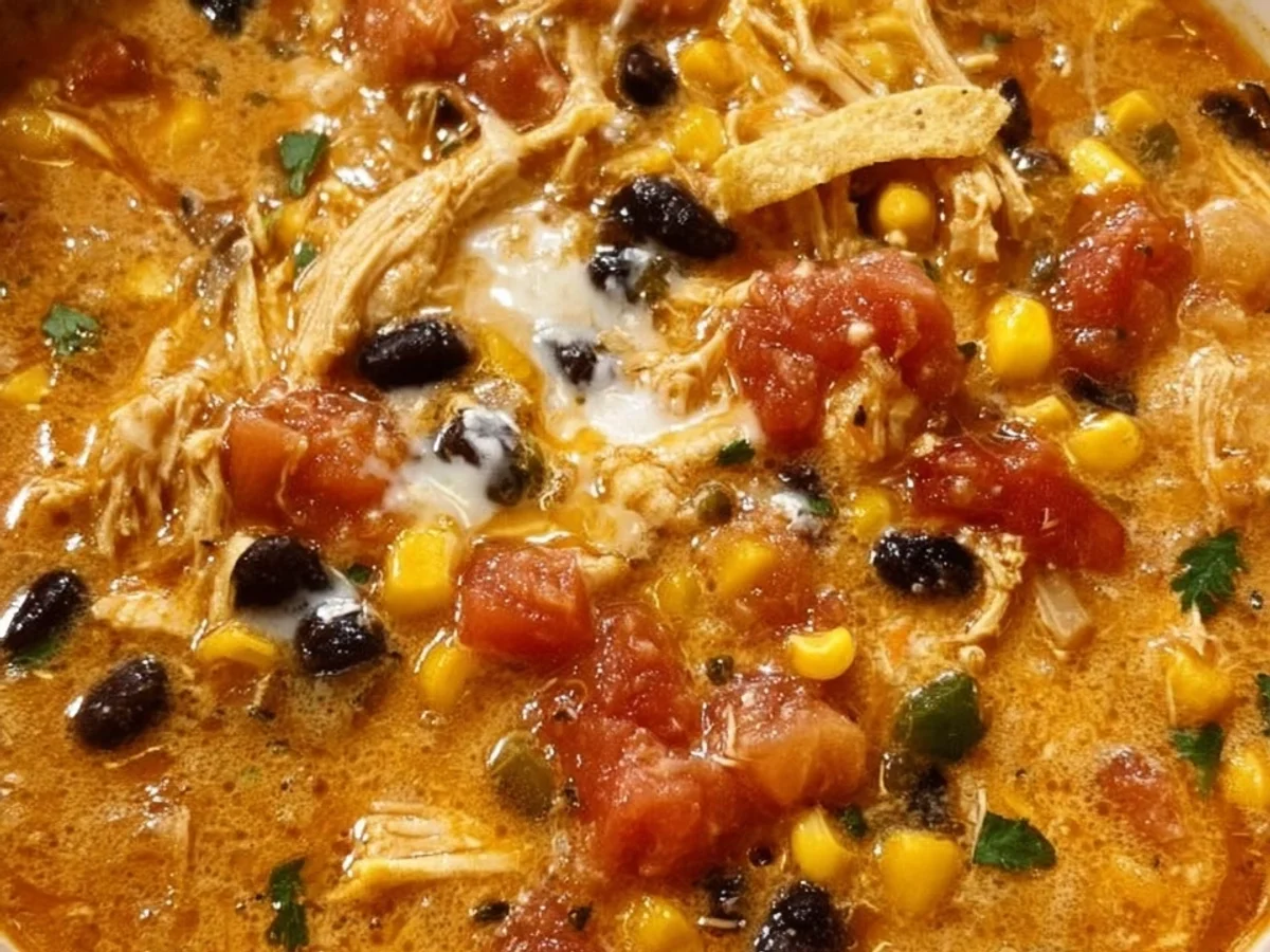 Easy Creamy Chicken Tortilla Soup - Image 1