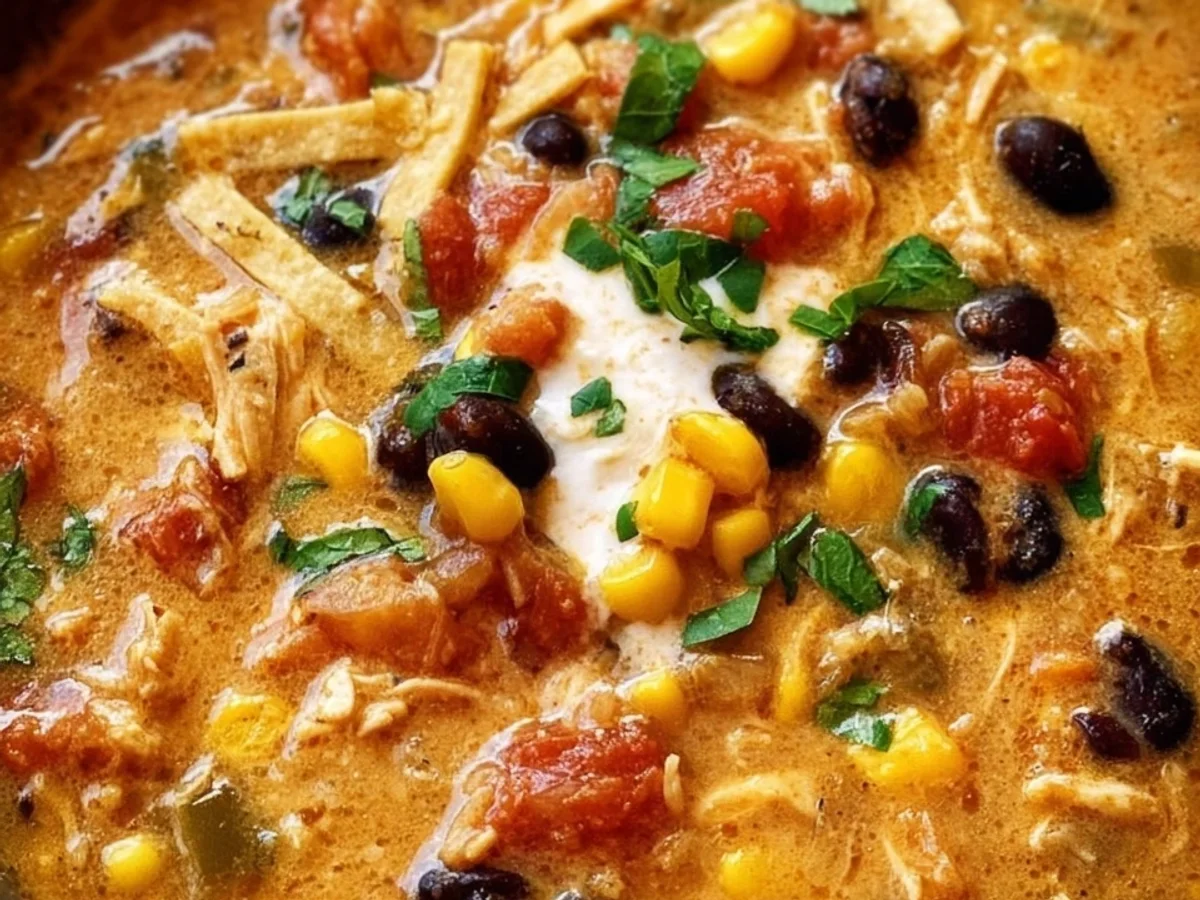 Easy Creamy Chicken Tortilla Soup - Image 2
