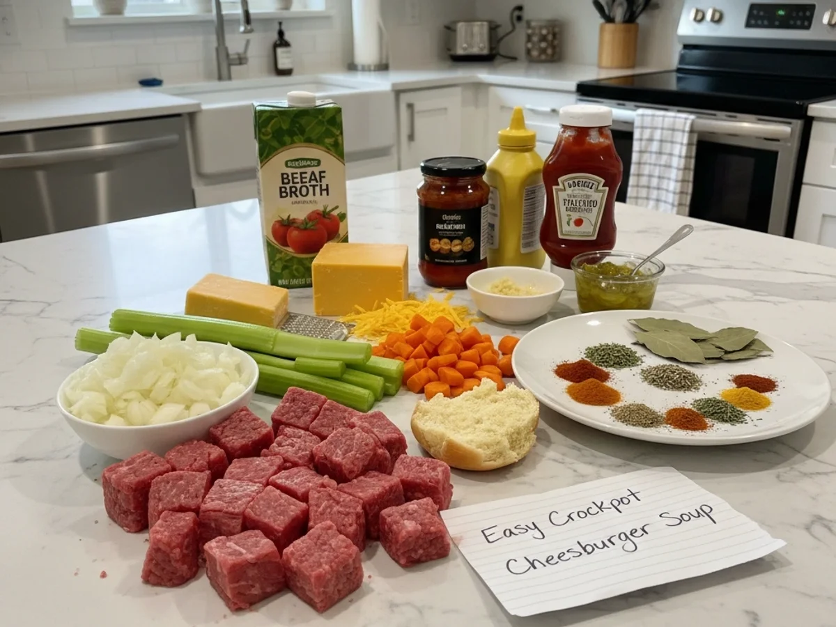 Easy Crockpot Cheeseburger Soup for Weeknight Comfort - Image 1