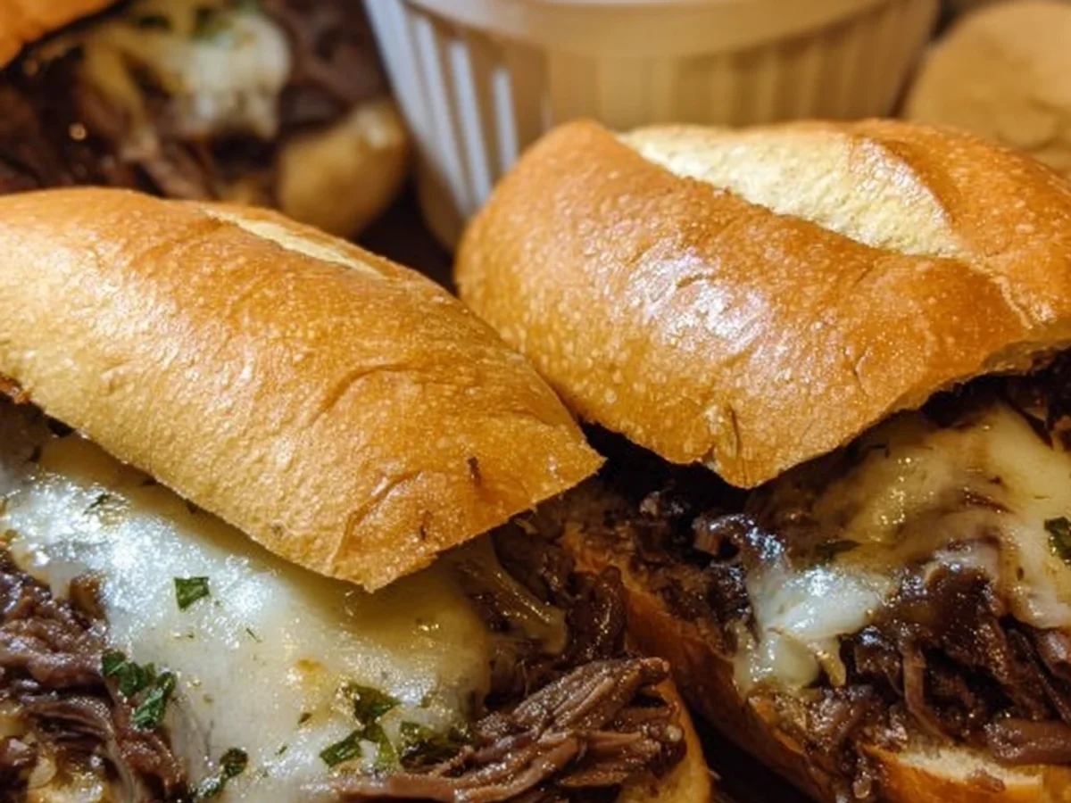 Easy Crockpot French Dip Sandwiches - Image 2