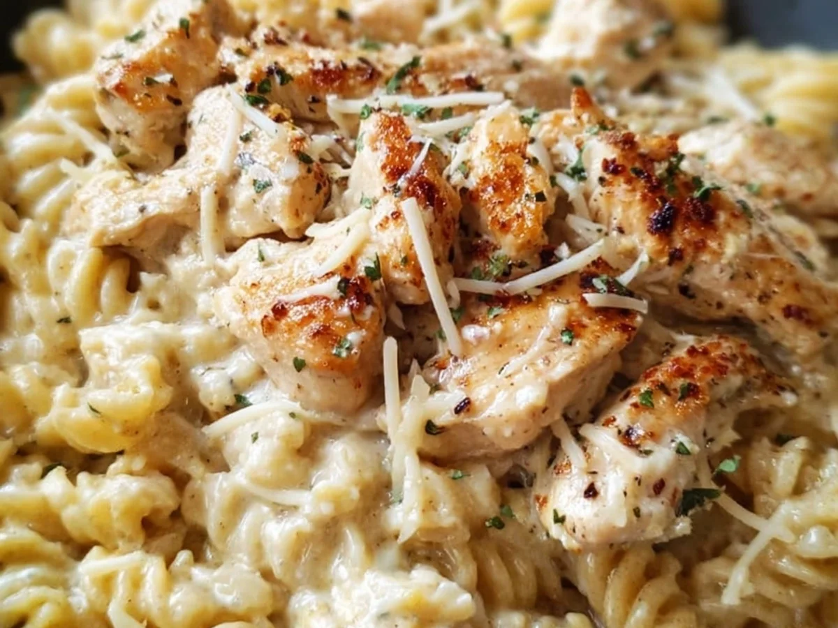 Easy Crockpot Garlic Parmesan Chicken Pasta Recipe - Image 2