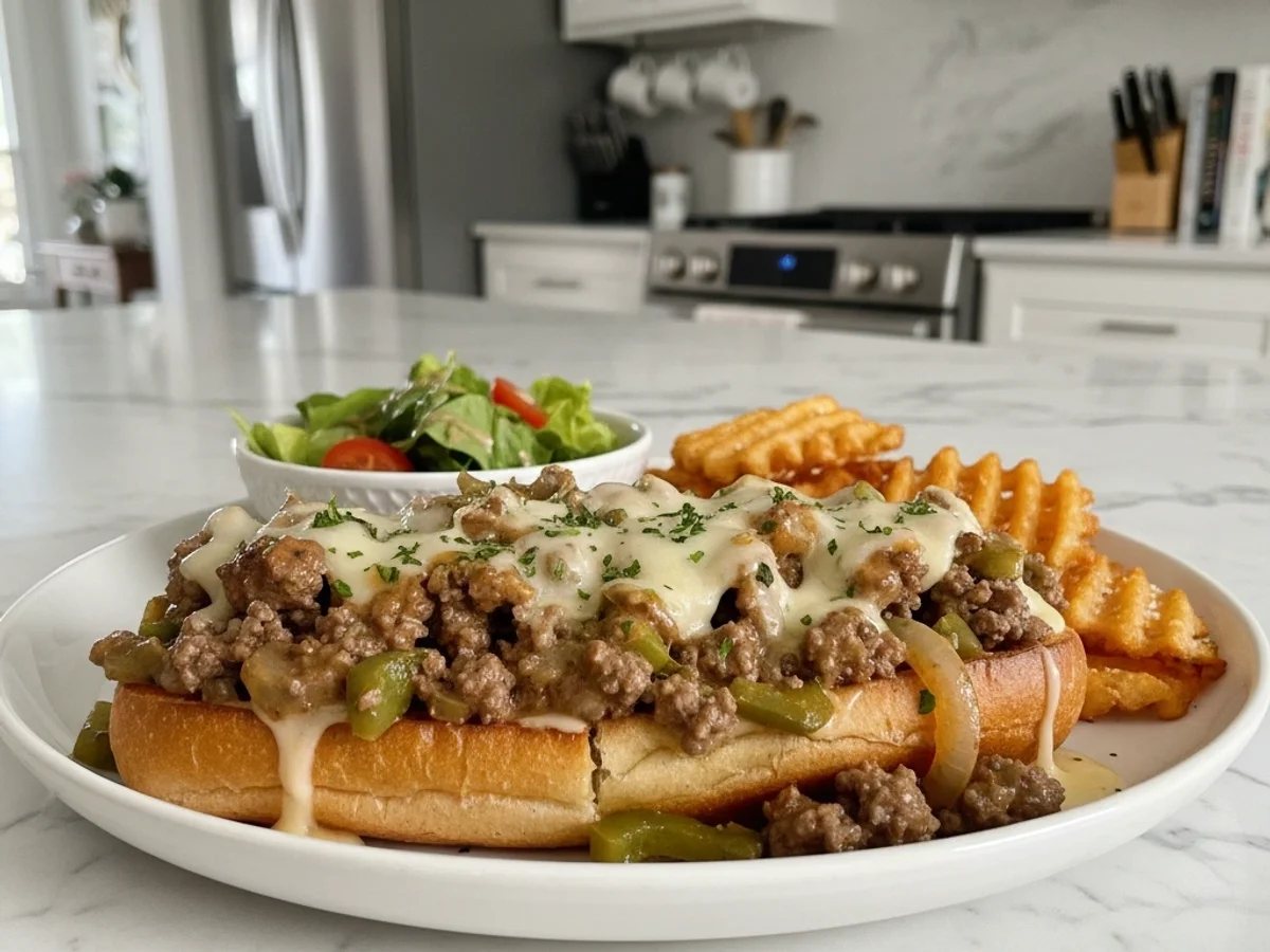 Easy Philly Cheesesteak Sloppy Joes: Skillet Comfort - Image 1