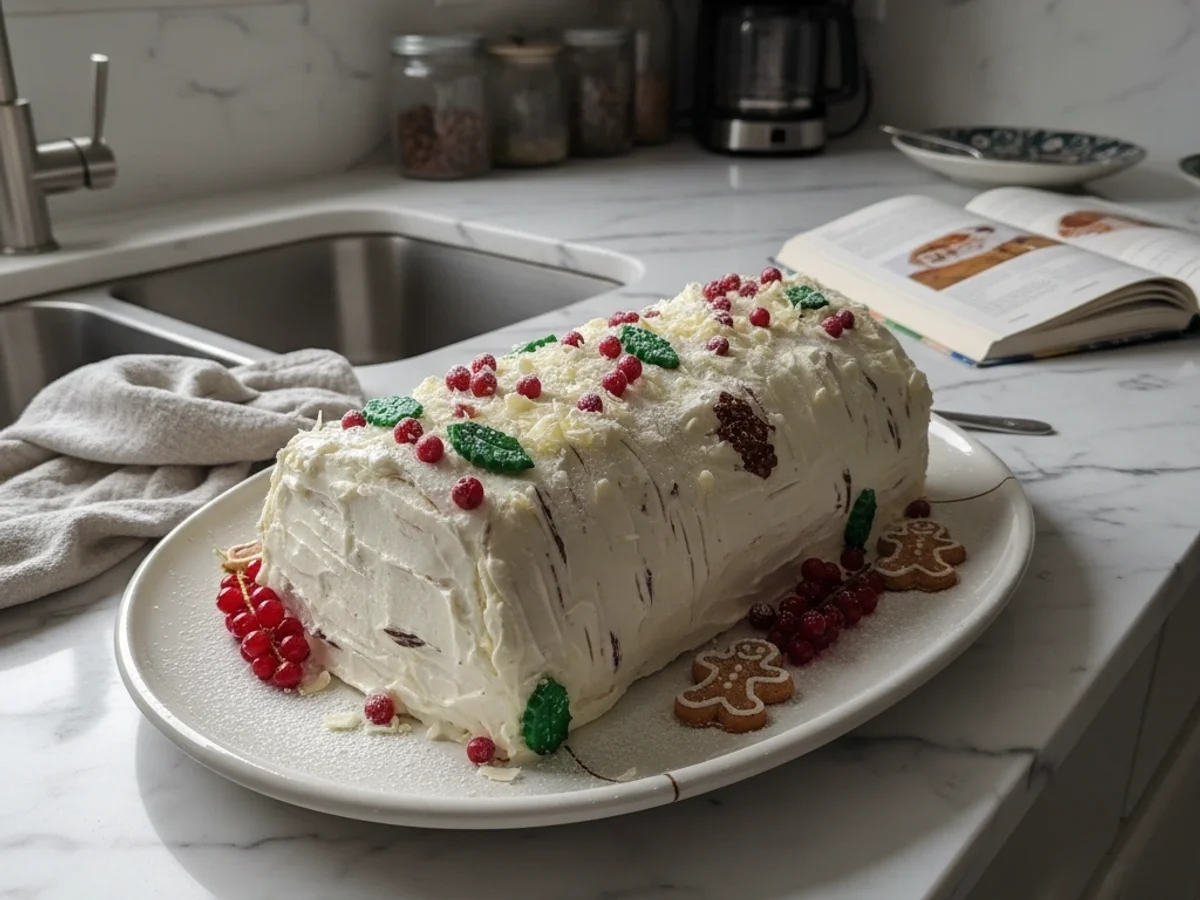 Festive Christmas Birch Cake: A Woodland Delight - Image 1