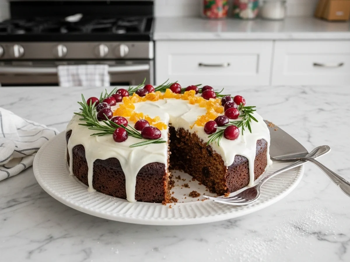 Festive Christmas Cake: Rich Spiced Fruitcake - Image 1