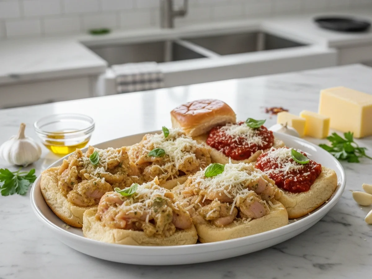 Garlic Butter Chicken Parmesan Sliders: Easy Weeknight Bites - Image 2