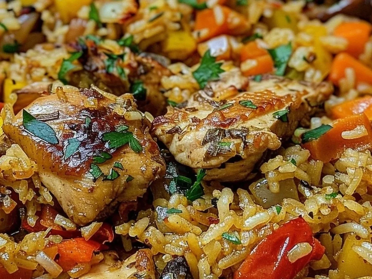Hearty Caribbean Chicken and Rice: One-Pan Flavor - Image 1