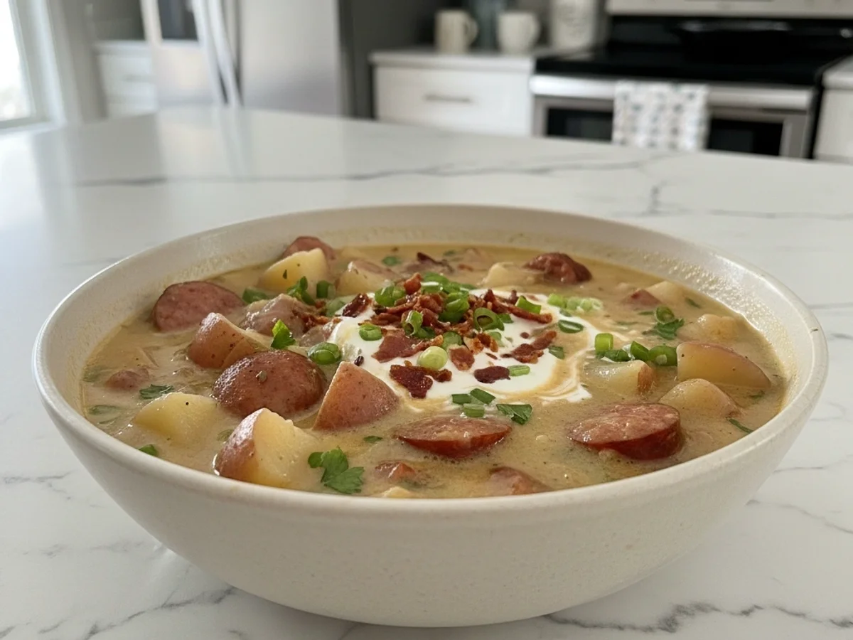 Hearty Crockpot Potato Soup with Sausage - Image 1