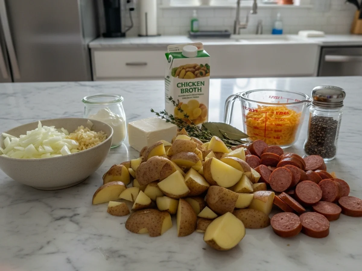 Hearty Crockpot Potato Soup with Sausage - Image 2