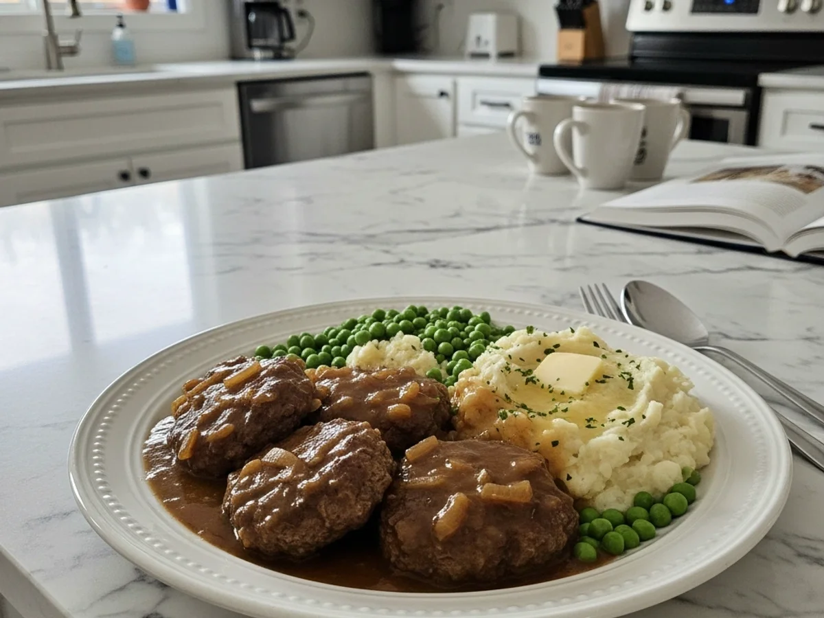 Homestyle Crock Pot Salisbury Steak with Mushroom Gravy - Image 1