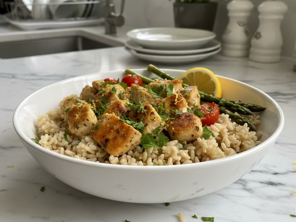 Lemon Herb Chicken Bowl: Zesty Weeknight Delight - Image 1