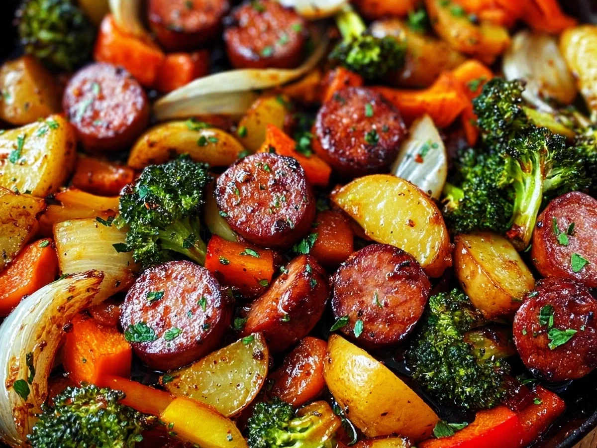 One-Pan Honey Garlic Smoked Sausage & Veggies - Image 2
