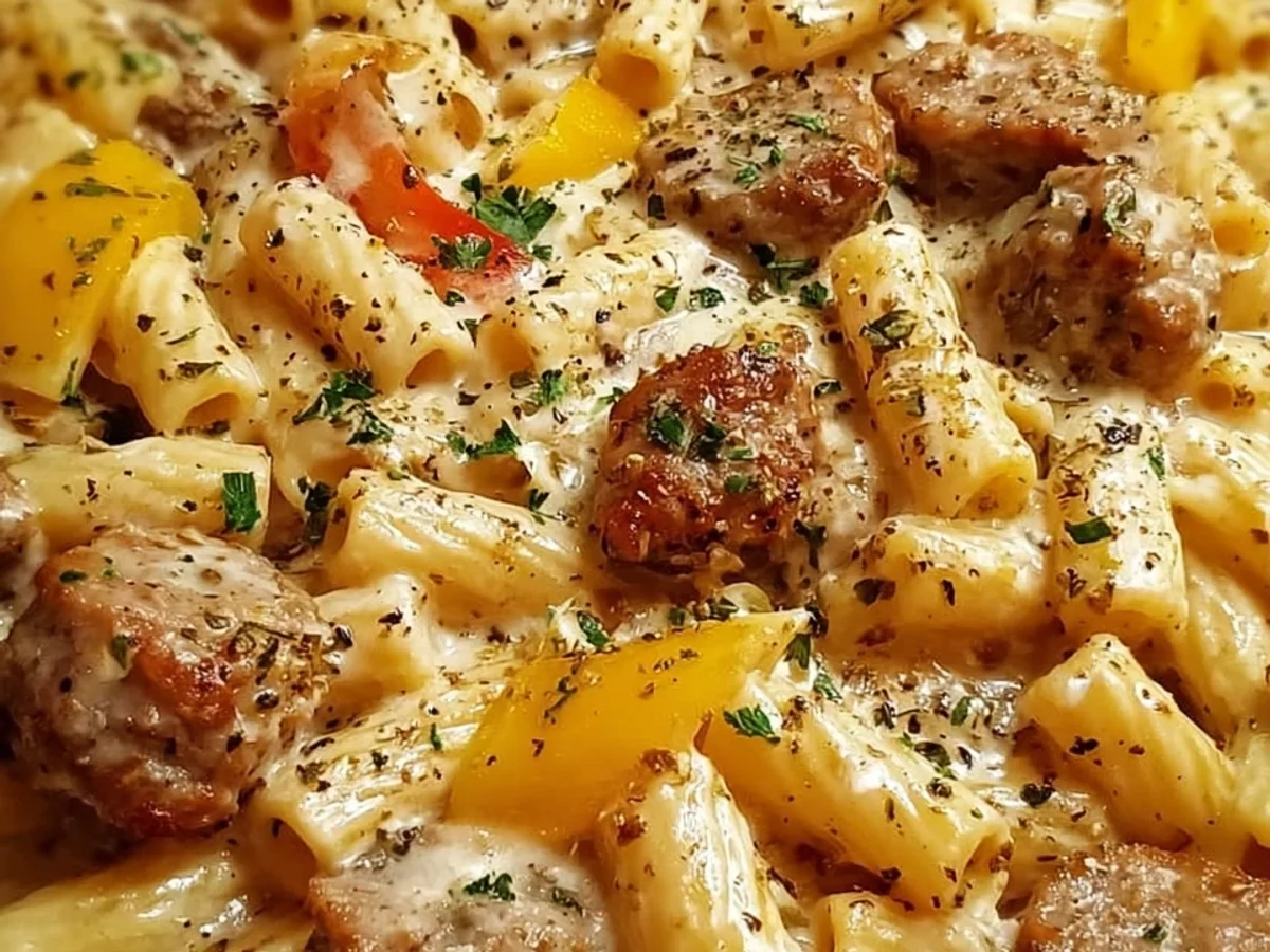 One Pot Creamy Cajun Sausage Pasta: Quick Weeknight Dinner - Image 1