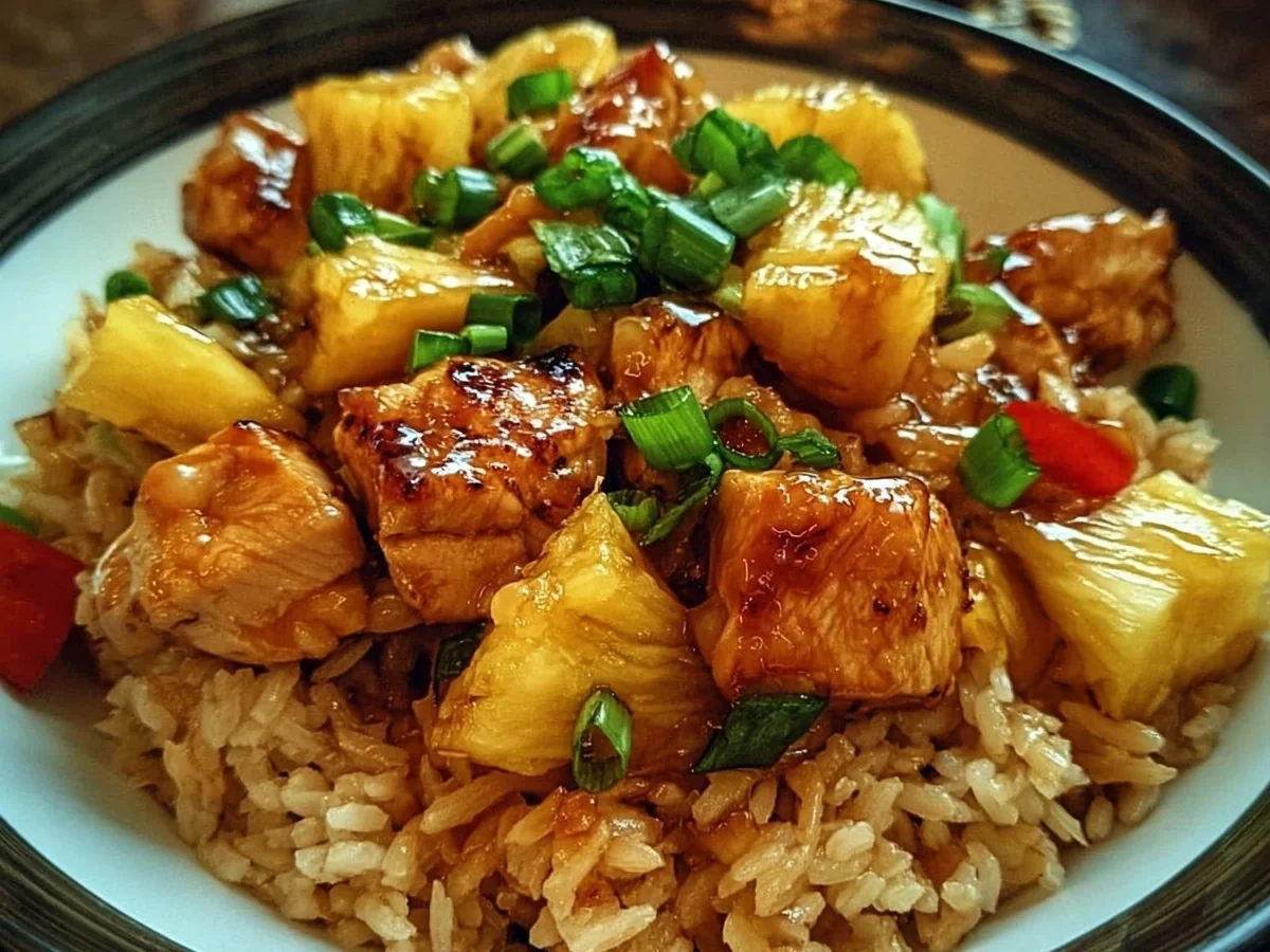 Pineapple Chicken Rice: Sweet & Savory Dinner Recipe - Image 1