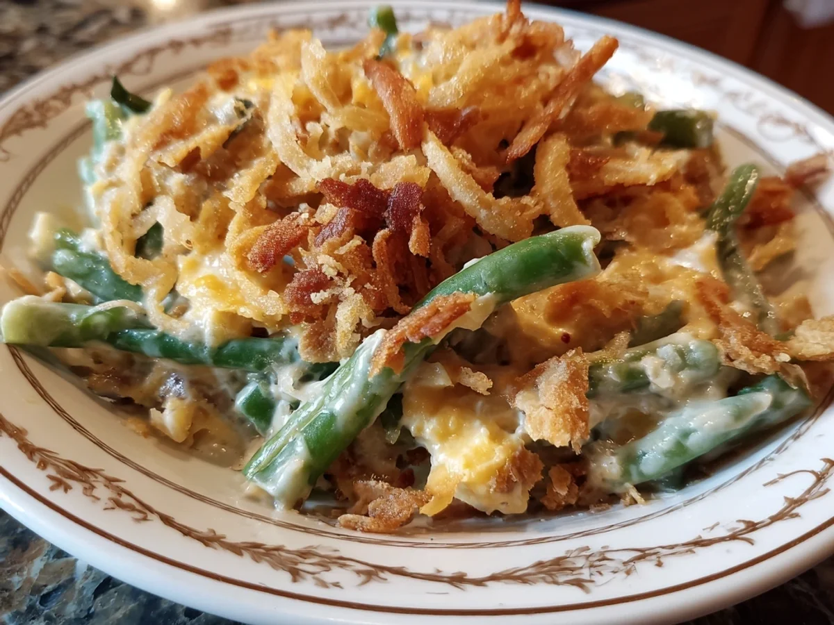 Rich Creamy Holiday Green Bean Casserole: Simple Bake - Image 1