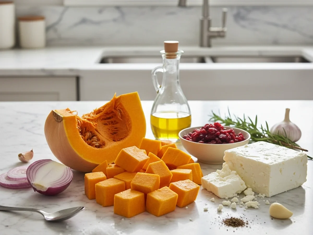 Roasted Butternut Squash Feta Salad with Cranberries - Image 2