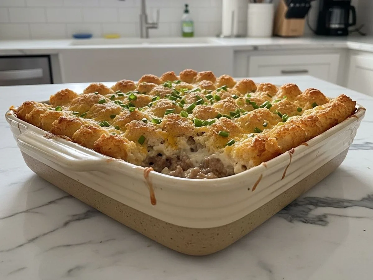 Simple Tater Tot Casserole: Hearty Family Dinner - Image 1
