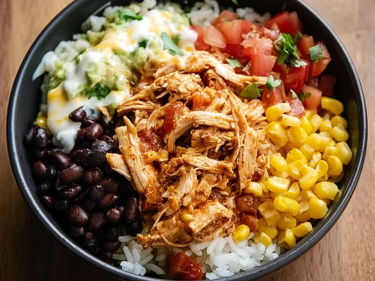 Slow Cooker Chicken Burrito Bowl: Easy Weeknight Dinner - Image 1