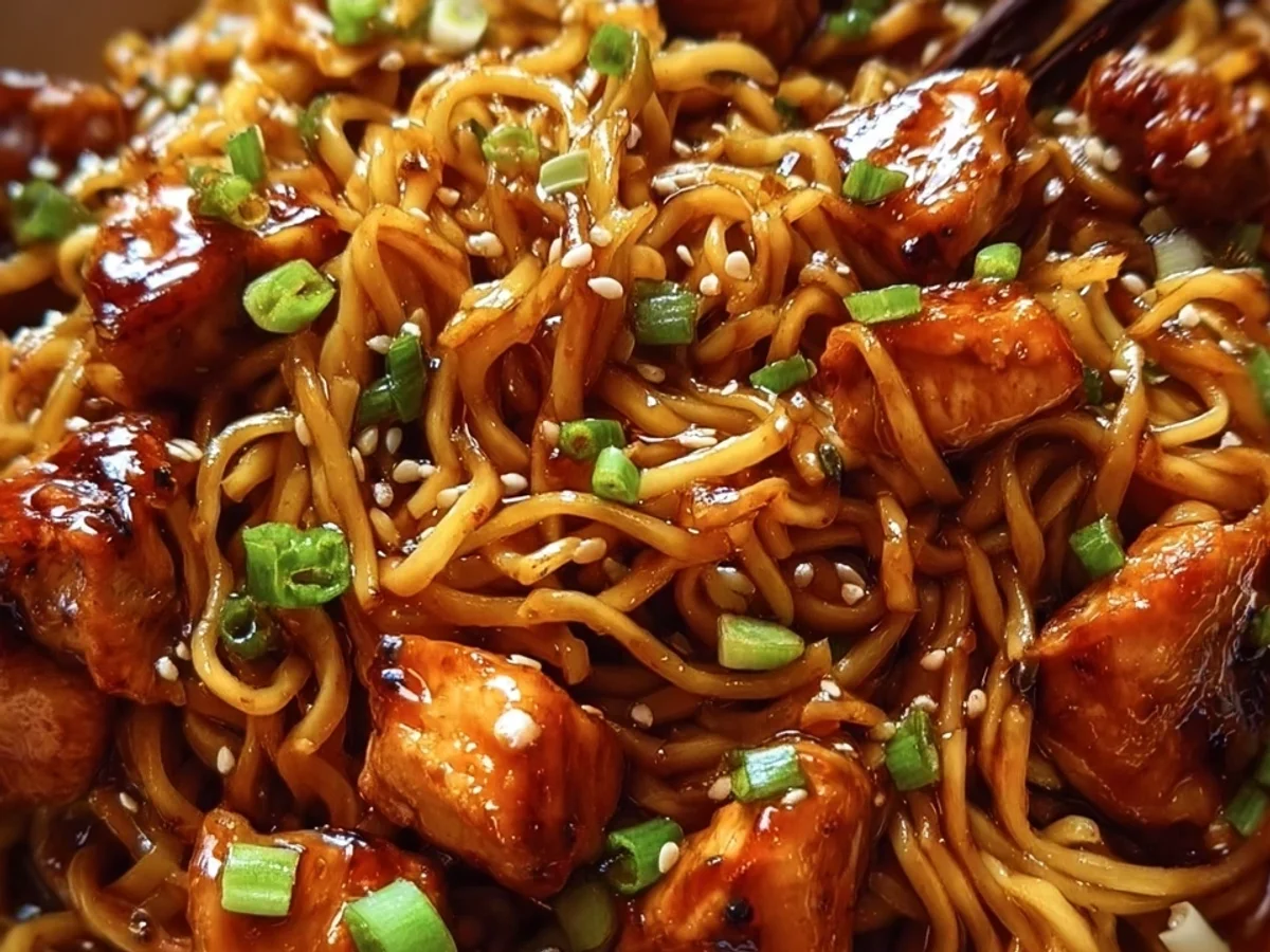 Sticky Garlic Chicken Noodles: Easy Asian Main - Image 1