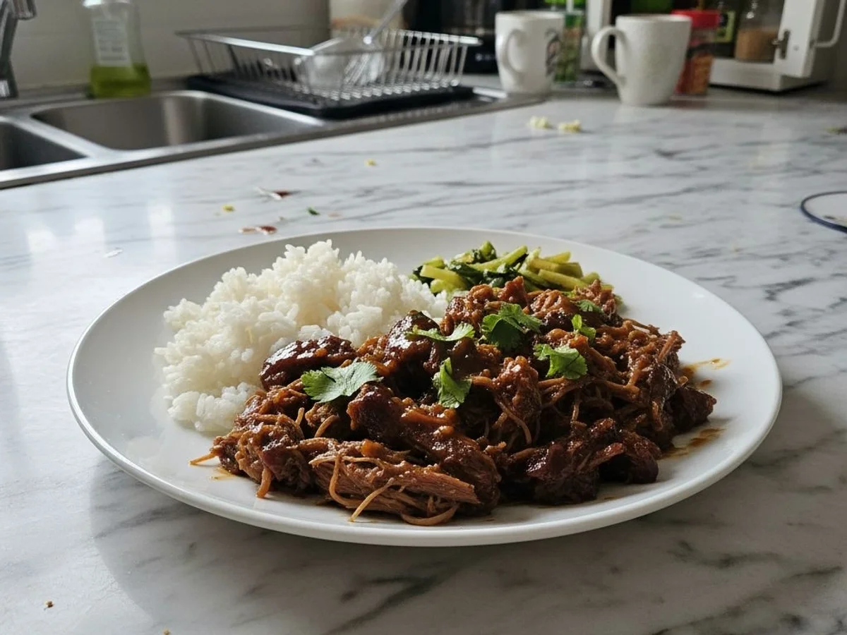 Sweet Savory Caramelized Pulled Beef: A Family Favorite - Image 1