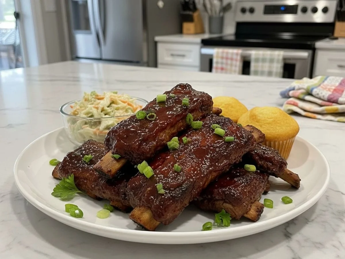 Tender Slow Cooker Barbequed Beef Ribs: Easy Dinner - Image 1