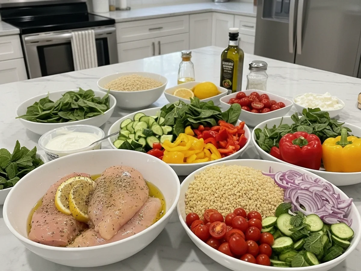 The Ultimate Greek Chicken Bowls: Easy Clean Eating Meal Prep - Image 2