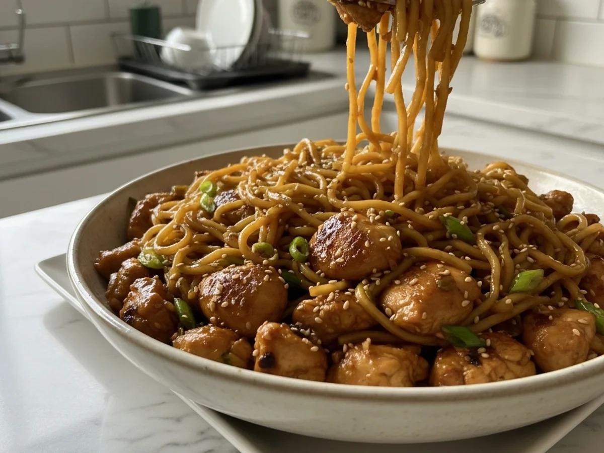 The Ultimate Sticky Garlic Chicken Noodles: Your New Weeknight Favorite - Image 1