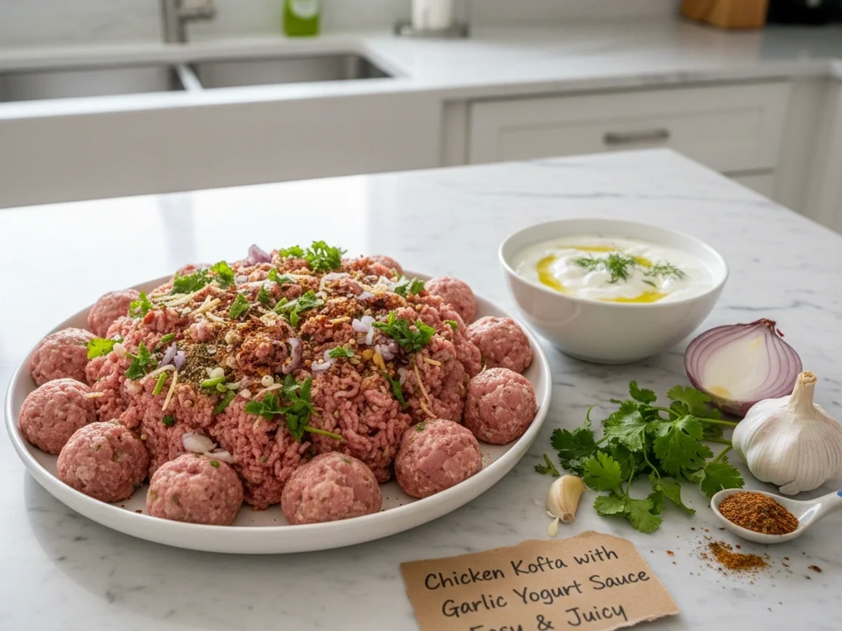 Unbelievably Juicy Chicken Kofta with Garlic Yogurt Sauce - Image 2
