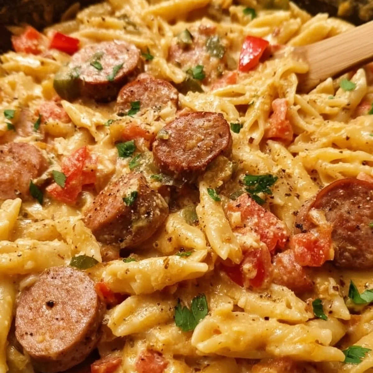 Cajun One Pot Creamy Sausage Pasta: Quick Weeknight