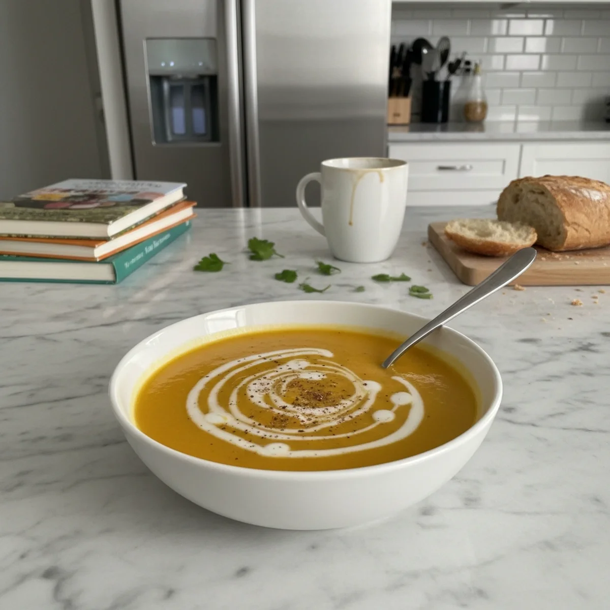 Creamy Butternut Squash Soup with Nutmeg