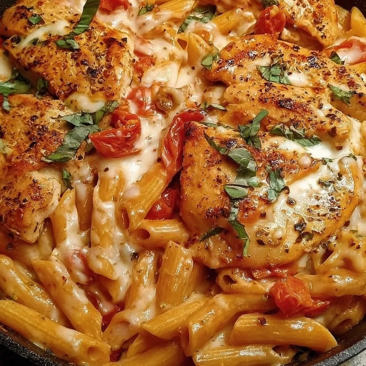 Creamy Chicken Mozzarella Pasta Recipe