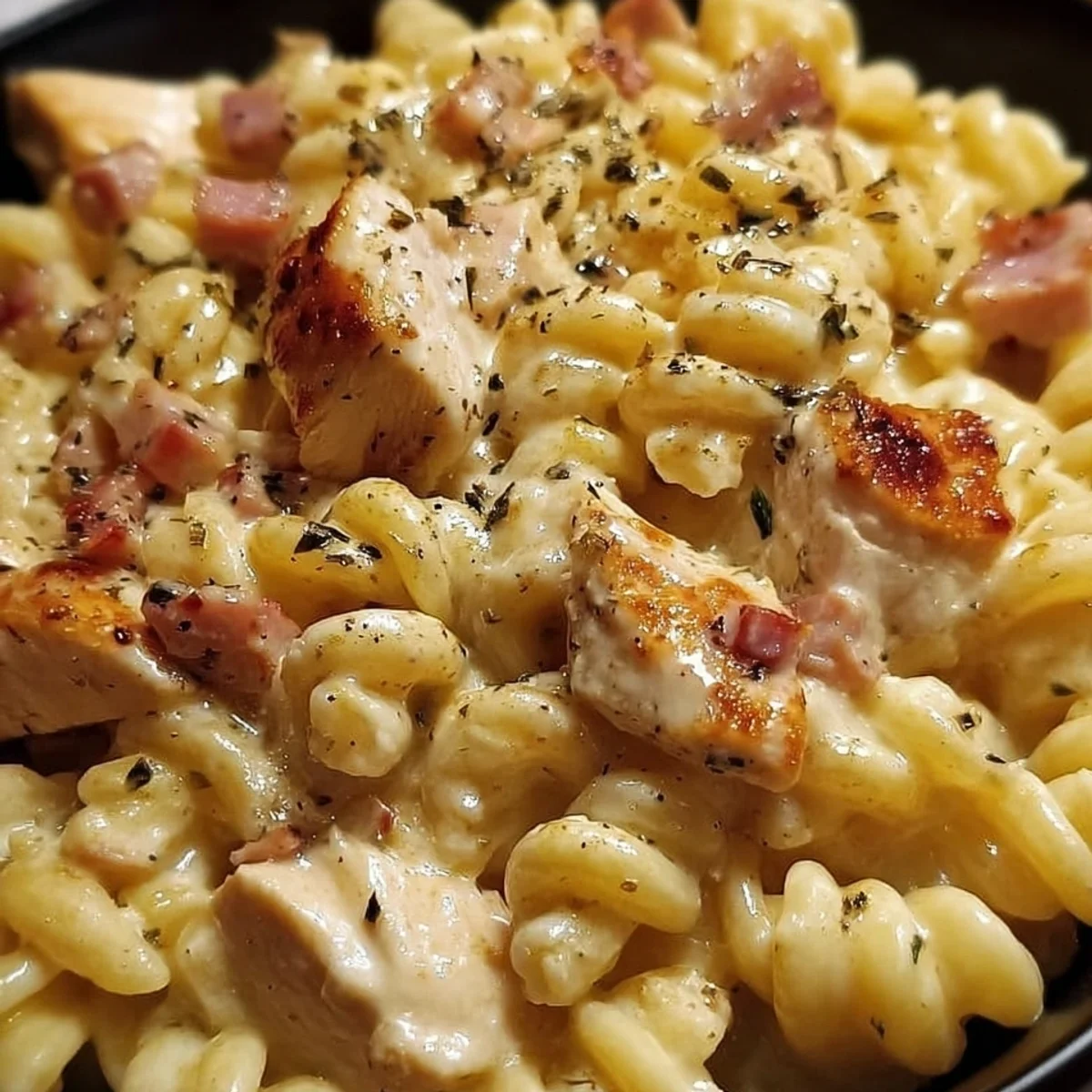 Creamy Chicken Turkey Ham Ranch Pasta Recipe