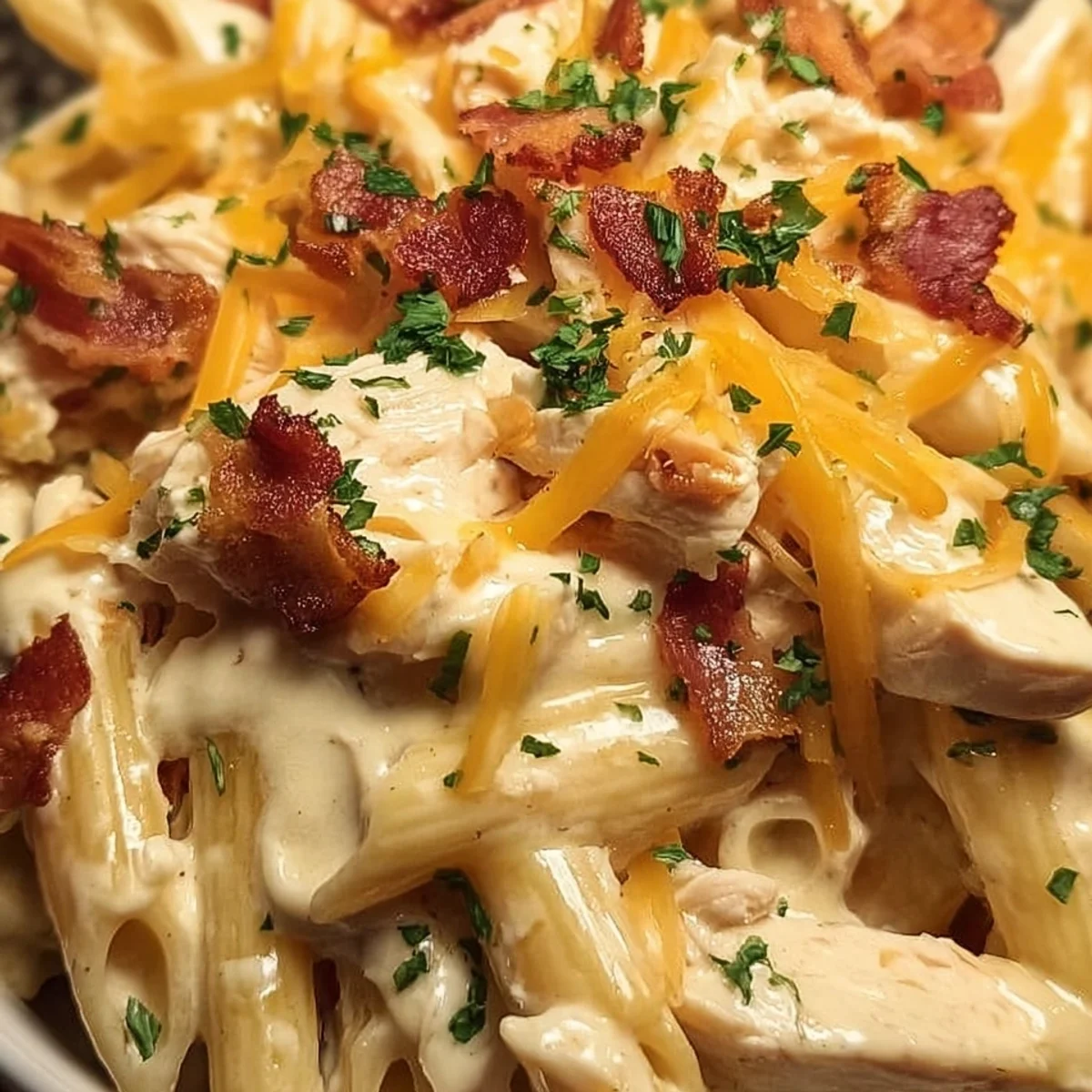 Creamy Crack Chicken Penne Pasta Recipe