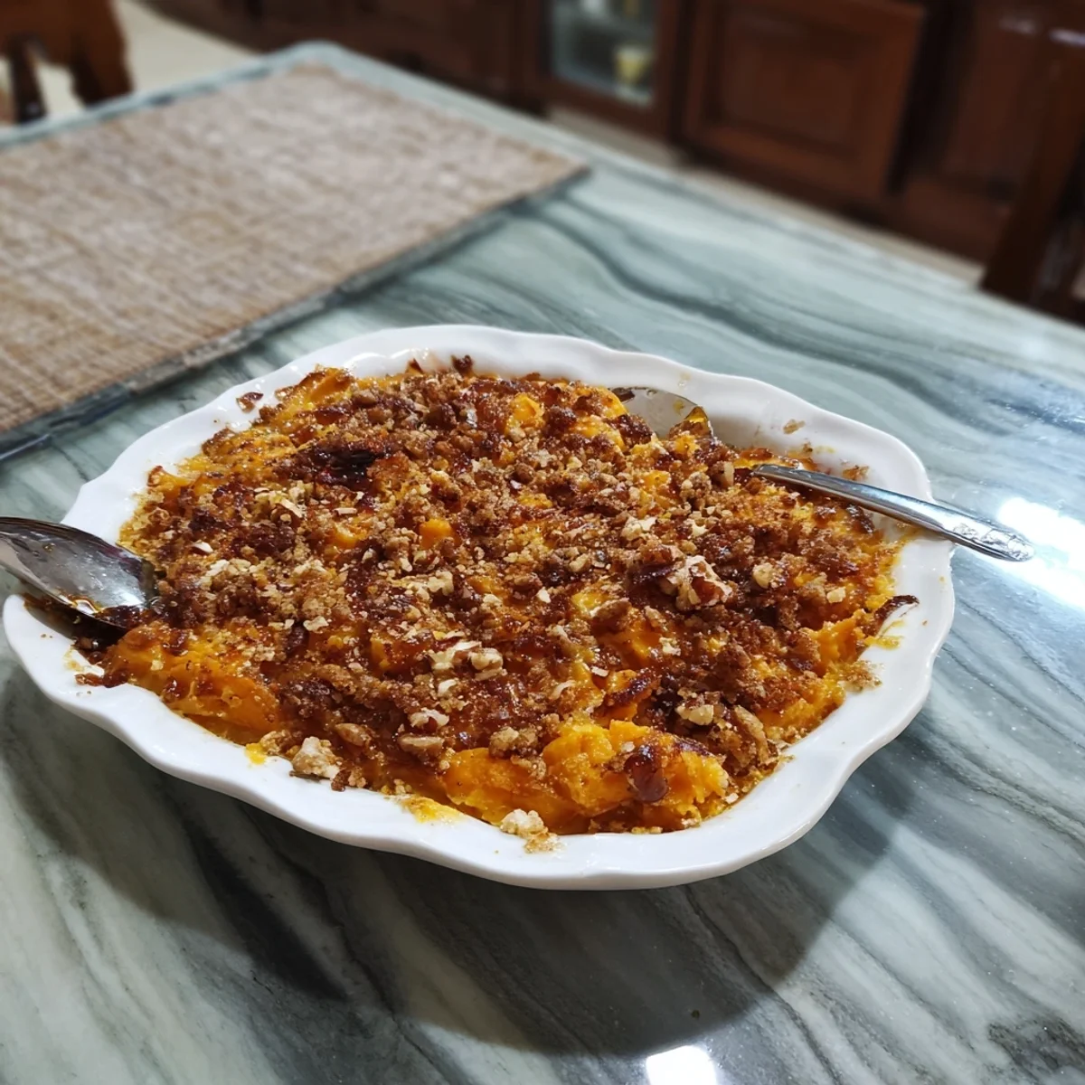 Creamy Southern Sweet Potato Casserole with Pecans